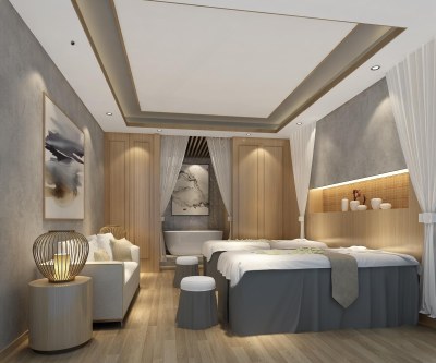 现代美容SPA店包间3D模型下载